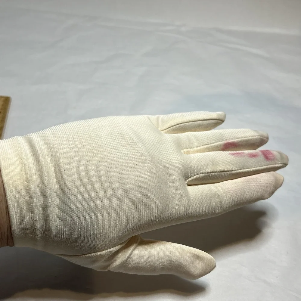Vintage Ladies Beige Gloves Costume Dance White Dye Any‎ Color
